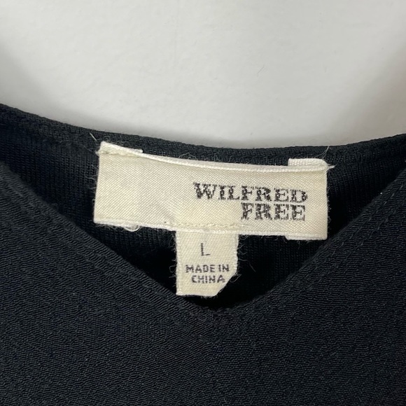 ARITZIA Wilfred Free Vivienne Dress Black L Minimalist Slip Mini Spaghetti Strap - Picture 7 of 11